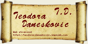 Teodora Danesković vizit kartica